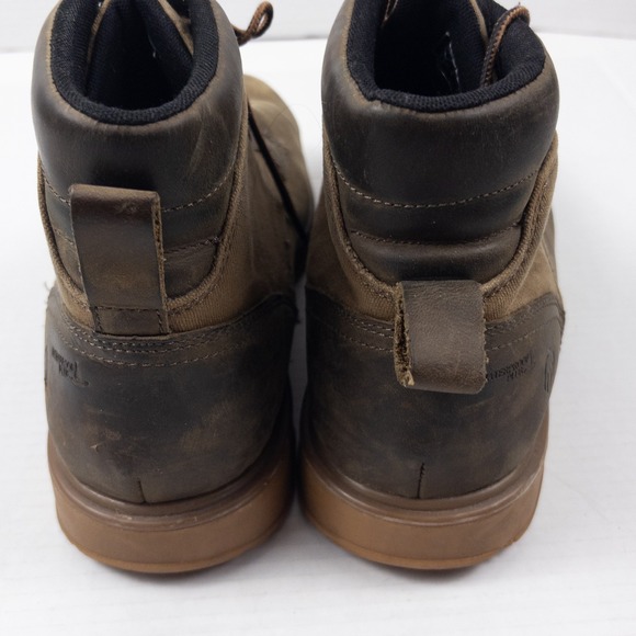 Wolverine Drummond Boot Mens 12 Brown Leather Canvas Waterproof Work Utility main image 6